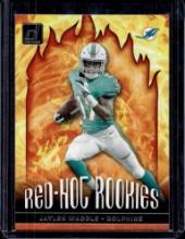 JAYLEN WADDLE 2021 DONRUSS RED HOT ROOKIE CARD