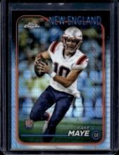DRAKE MAYE 2024 TOPPS CHROME PRISMATIC REFRACTOR ROOKIE CARD