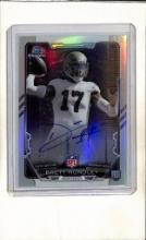 BRETT HUNDLEY 2015 BOWMAN CHROME REFRACTOR AUTOGRAPH ROOKIE CARD