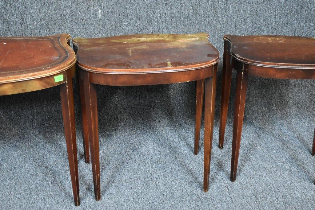 Leather Top Nest Of Three Tables