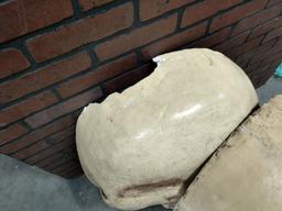 2 Large Styrofoam Skull Wall Hangings