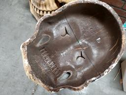 2 Large Styrofoam Skull Wall Hangings