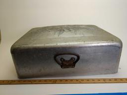 Large aluminum pot with four handles