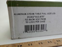 Case of aluminum steam table full size lids