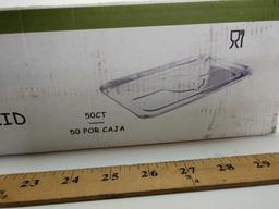 Case of aluminum steam table full size lids
