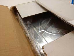 Case of aluminum steam table full size lids