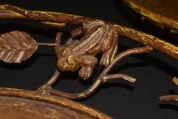 2 Decorative Metal Serving Trays