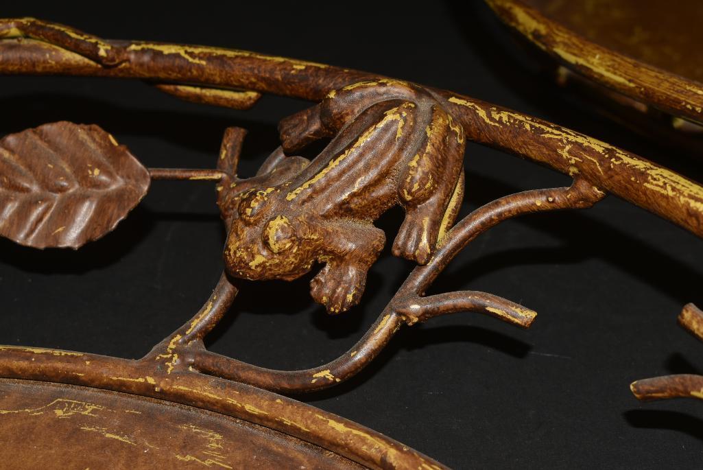2 Decorative Metal Serving Trays