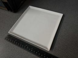 Crate full of dinner plates