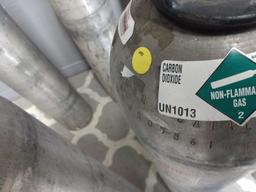 8 carbon dioxide and helium tanks
