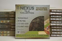 20 Boxes Of Nexus Dark Slate Peel and Stick Marble Vinyl Tile