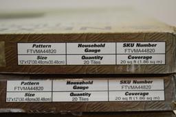 20 Boxes Of Nexus Dark Slate Peel and Stick Marble Vinyl Tile