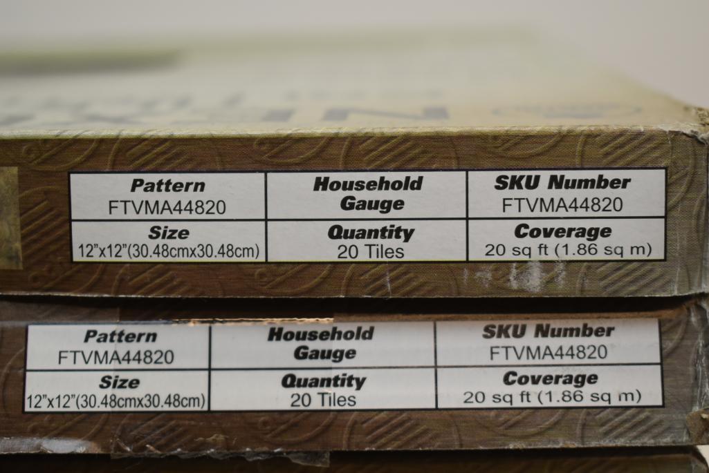 20 Boxes Of Nexus Dark Slate Peel and Stick Marble Vinyl Tile