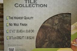 20 Boxes Of Nexus Dark Slate Peel and Stick Marble Vinyl Tile