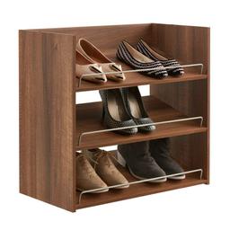 2 Closet Maid Impressions 3-Shelf Shoe Organizers in Walnut