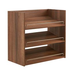 2 Closet Maid Impressions 3-Shelf Shoe Organizers in Walnut