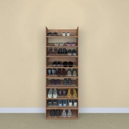 2 Closet Maid Impressions 3-Shelf Shoe Organizers in Walnut
