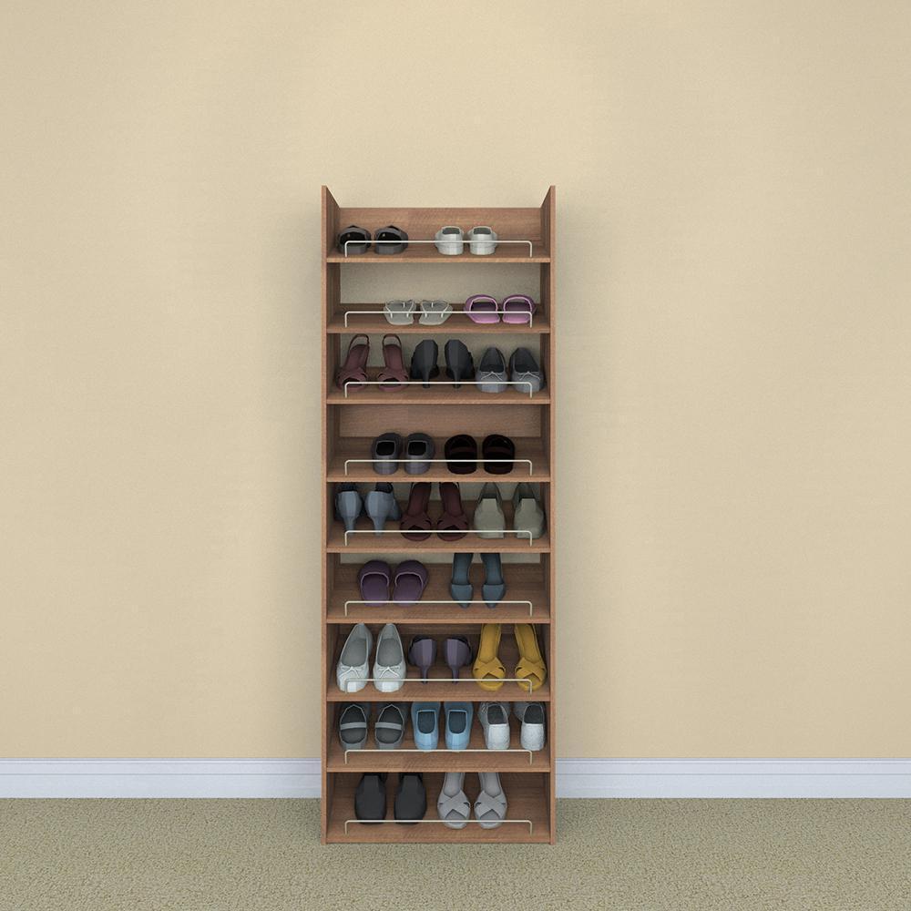 2 Closet Maid Impressions 3-Shelf Shoe Organizers in Walnut