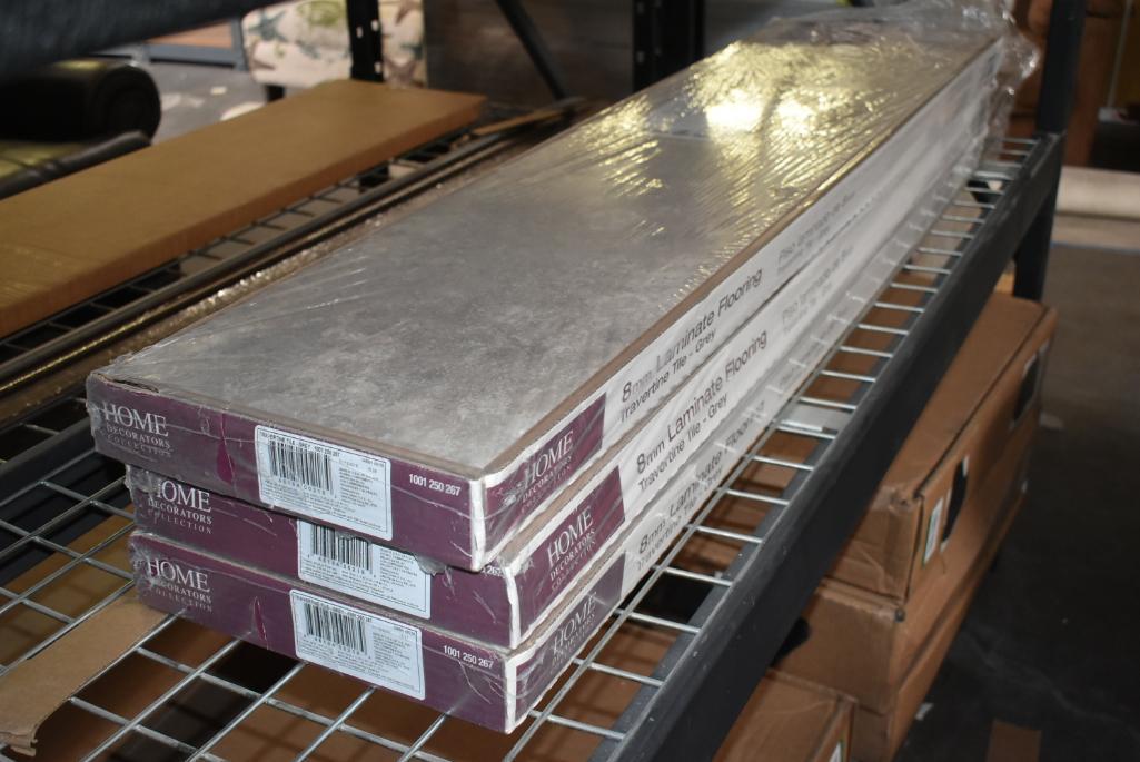 3 Boxes Of Travertine Tile-Grey 8 mm Thick x 11-13/21 in. Wide x 47-5/8 in. Length Laminate Flooring