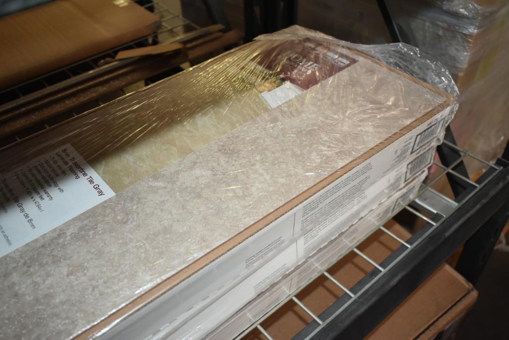 3 Boxes Of Travertine Tile-Grey 8 mm Thick x 11-13/21 in. Wide x 47-5/8 in. Length Laminate Flooring