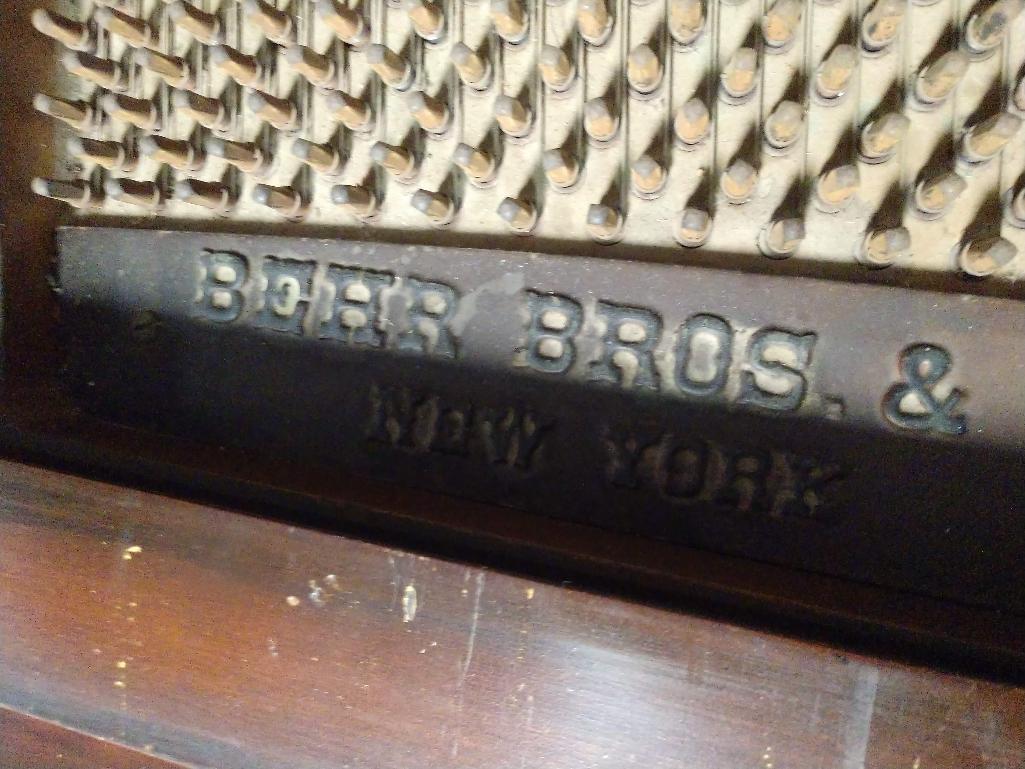 1930's Behr Brothers Baby Grand Piano With Bench