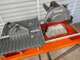 Ridgid 7in Job Site Wet Tile Saw with Stand