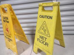 2 Wet Floor Signs