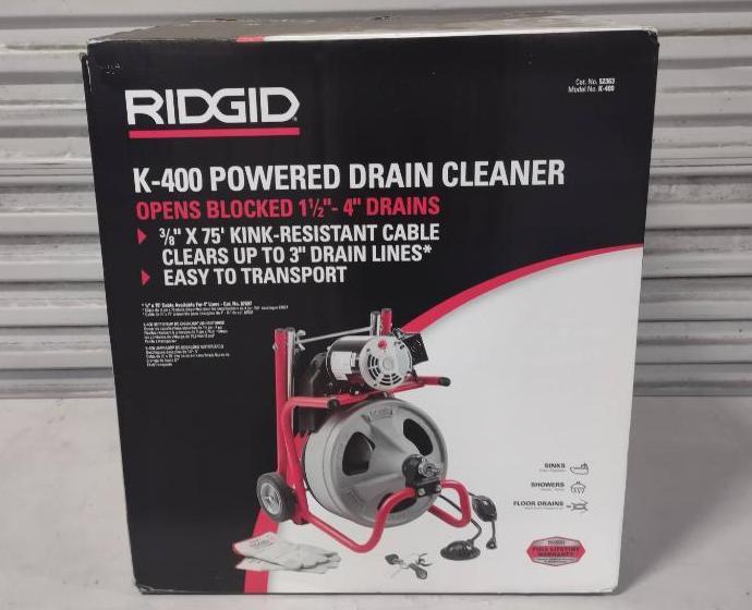 Ridgid K400 Powered Drain Cleaner Proxibid