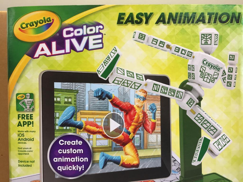 4 NEW Crayola Color Alive Easy Animation Studio Toys