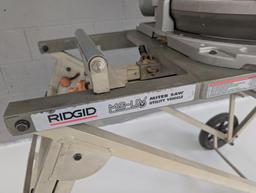 Ridgid Compound Miter Saw With Portable Work Station Cart