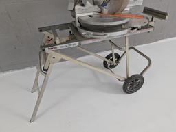 Ridgid Compound Miter Saw With Portable Work Station Cart