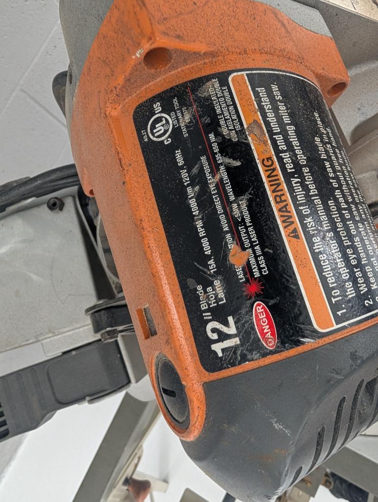Ridgid Compound Miter Saw With Portable Work Station Cart