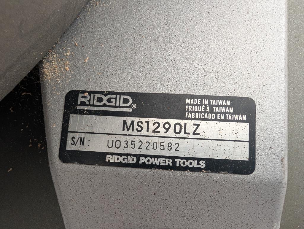 Ridgid Compound Miter Saw With Portable Work Station Cart