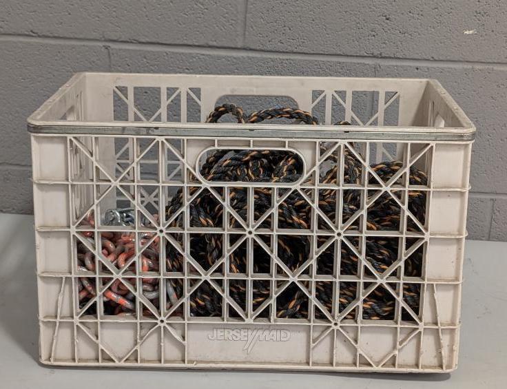 Crate Full of Chain And Rope