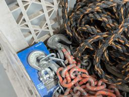 Crate Full of Chain And Rope