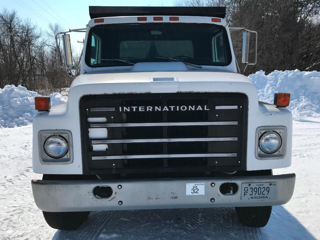 1981 International S1700 dump truck; single axle; IHC diesel engine; 5-speed trans; steel dump box;