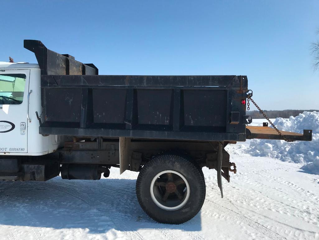 1981 International S1700 dump truck; single axle; IHC diesel engine; 5-speed trans; steel dump box;