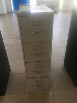 Hon 4-drawer cream letter file cabinet.