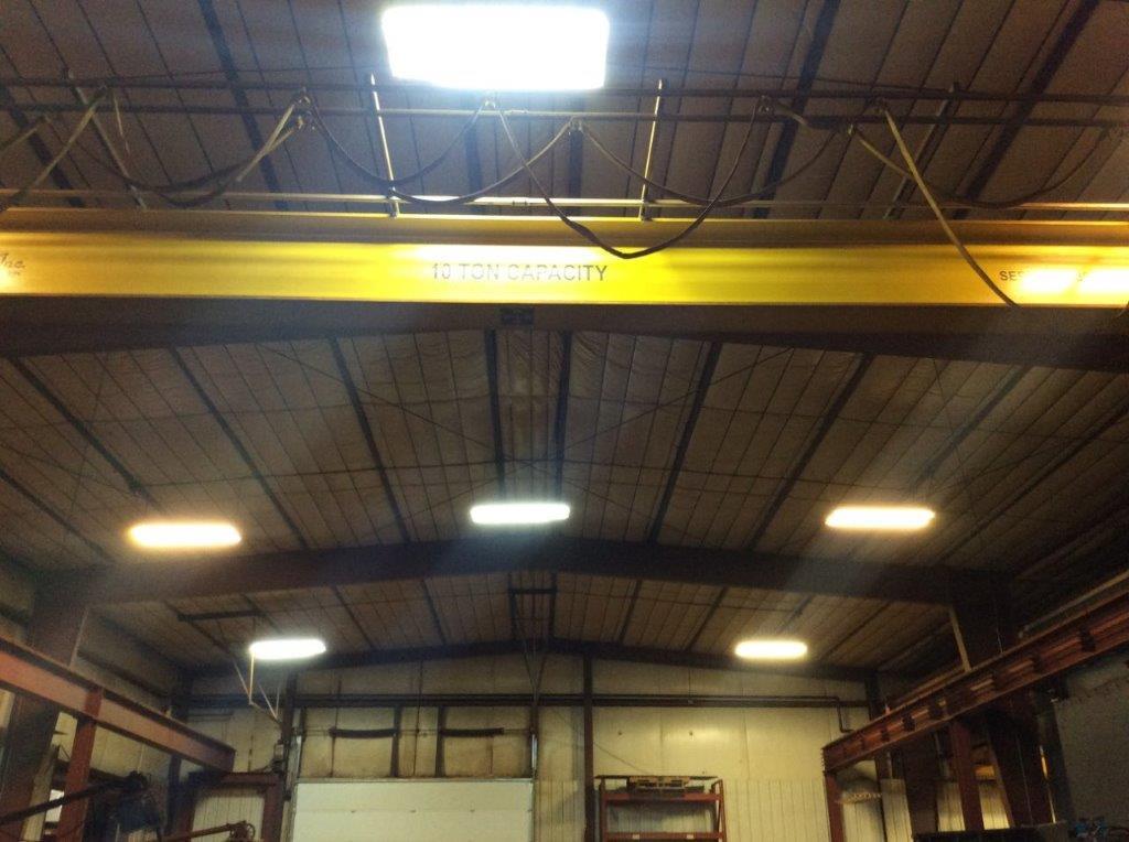 Custom Steel 42' span; 10-ton bridge crane w/ R&M Spacemaster SX 10-ton cra