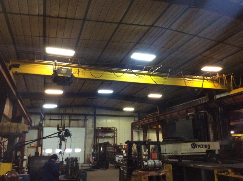 Custom Steel 42' span; 10-ton bridge crane w/ R&M Spacemaster SX 10-ton cra