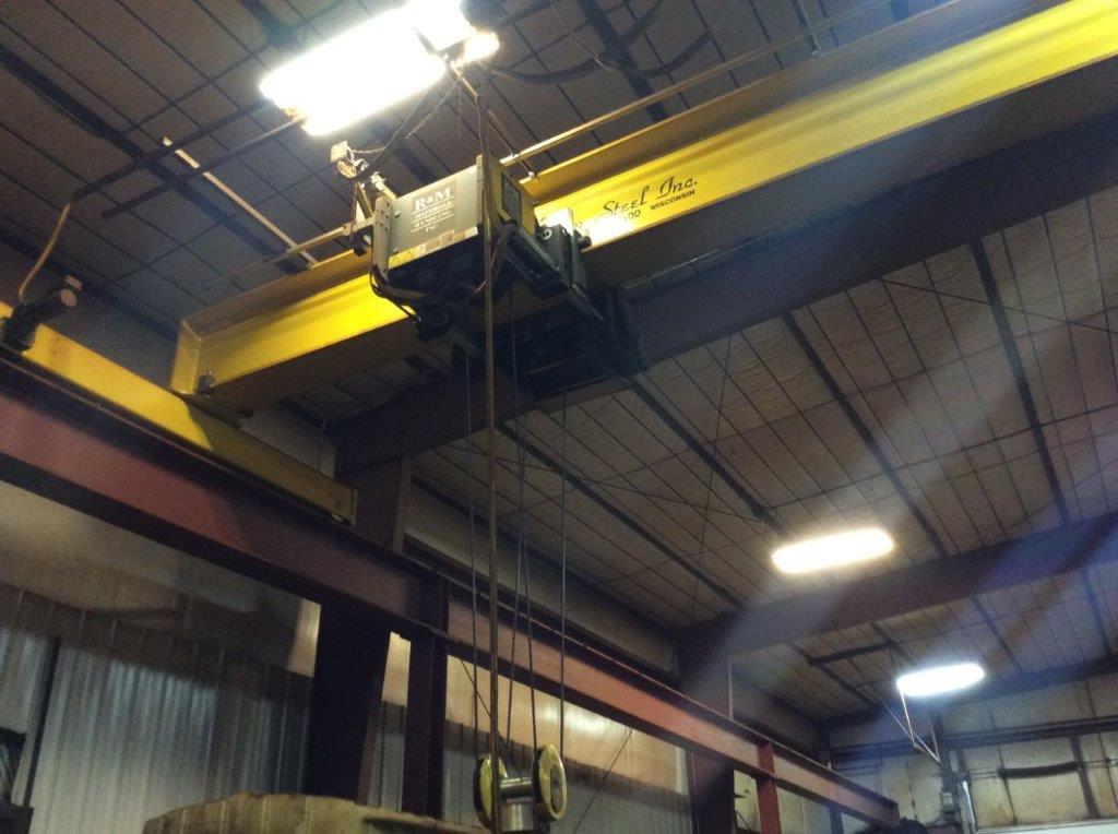 Custom Steel 42' span; 10-ton bridge crane w/ R&M Spacemaster SX 10-ton cra