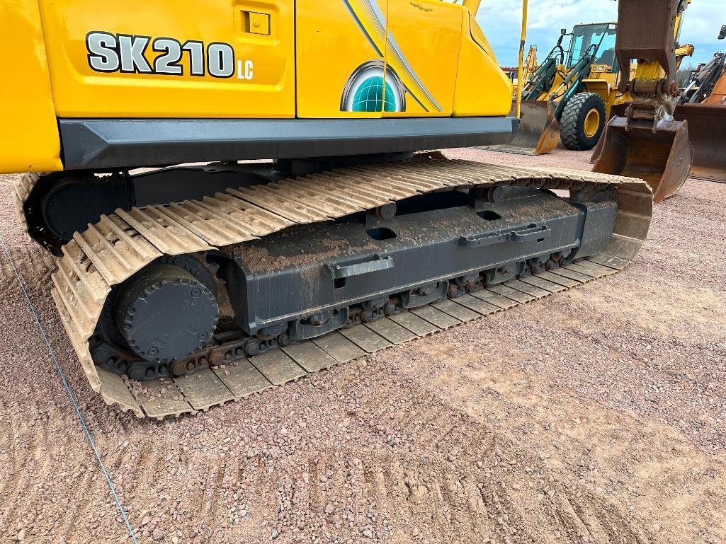 2017 Kobelco SK210LC-10 excavator, cab w/AC, 31" track pads, 8'4" stick, hyd thumb, 3rd valve, 42"