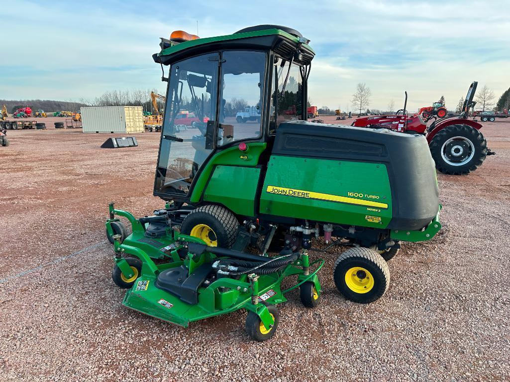 2008 John Deere 1600 Turbo Series II wide area mower, cab w/heat & AC, 4x4, 12' cut, hydro trans,