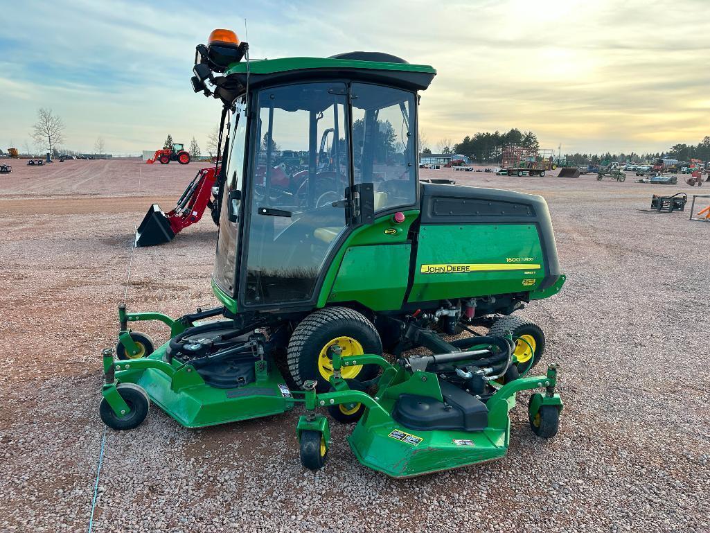 2008 John Deere 1600 Turbo Series II wide area mower, cab w/heat & AC, 4x4, 12' cut, hydro trans,