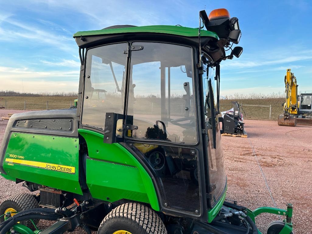 2008 John Deere 1600 Turbo Series II wide area mower, cab w/heat & AC, 4x4, 12' cut, hydro trans,