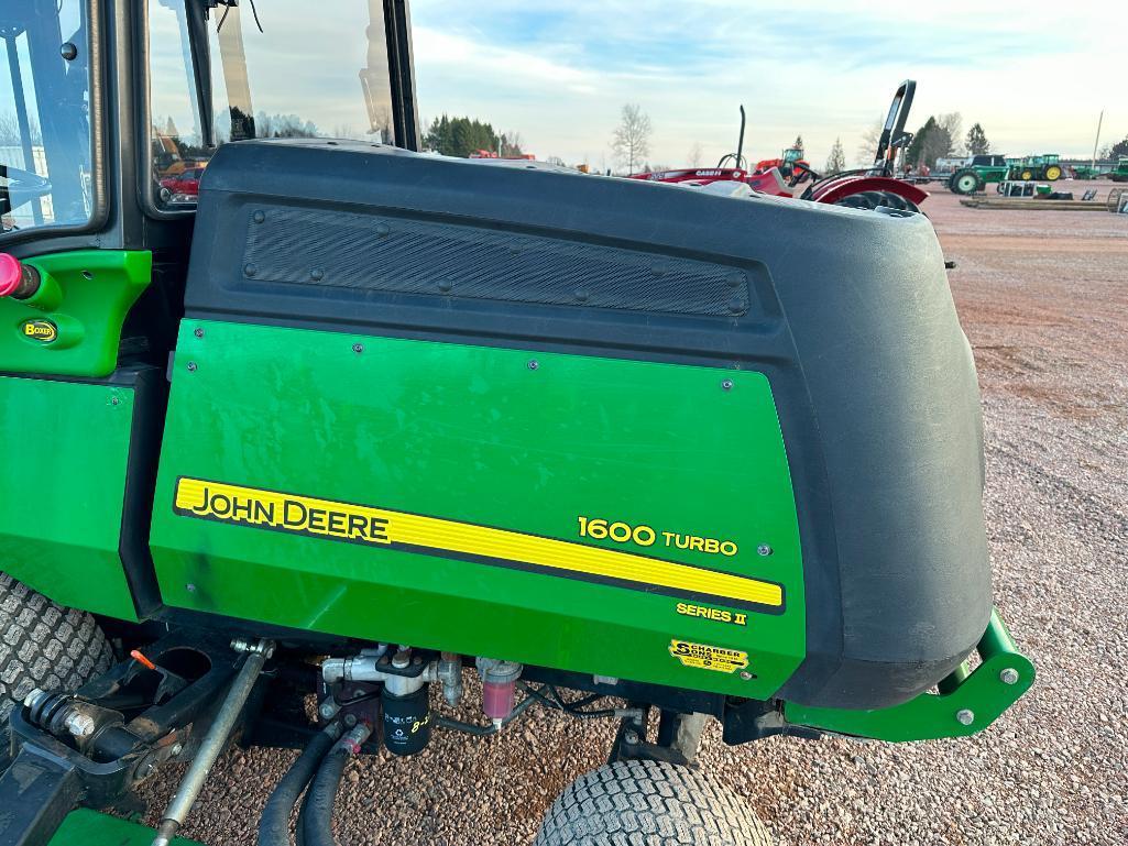 2008 John Deere 1600 Turbo Series II wide area mower, cab w/heat & AC, 4x4, 12' cut, hydro trans,