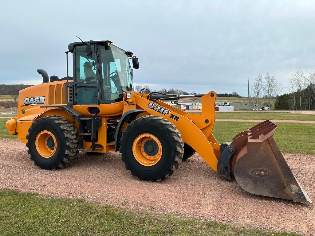 2016 Case 621F XR Commodity King wheel loader, cab w/AC, 20.5x25 tires, JRB quick coupler bucket,