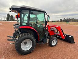 NEW 2021 Massey 1840M compact tractor, cab w/ heat & AC, 4x4, Massey FL2611 loader, shuttle trans,