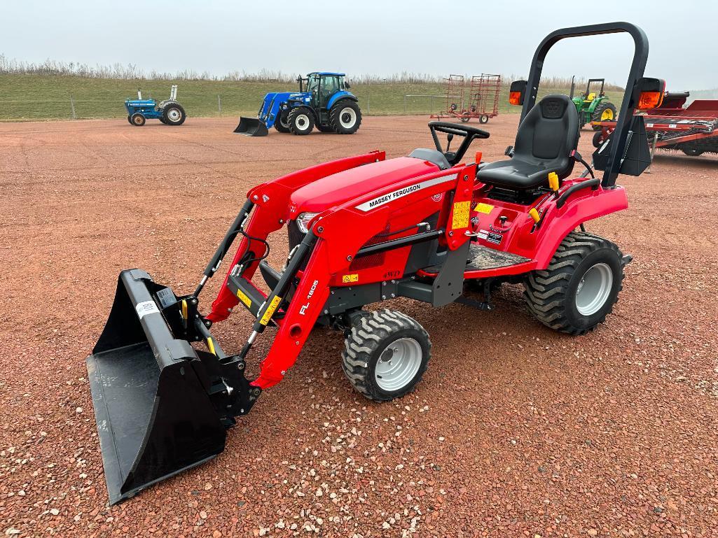 NEW 2021 Massey GC1723E compact tractor, open station, 4x4, Massey FL1805 loader, hydro trans, R4