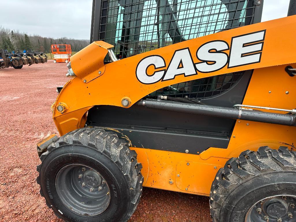 2017 Case SR240 skid steer, cab w/AC, high flow aux hyds, 2-spd, hyd quick coupler, 12-16.5 tires,